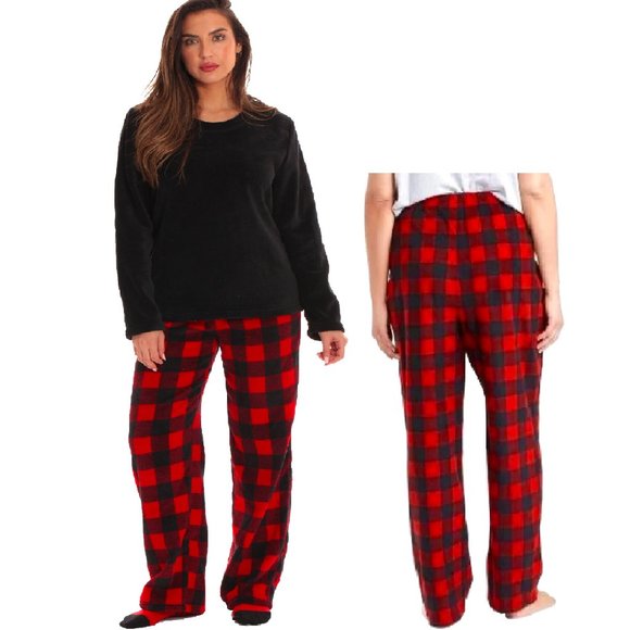 Women's Holiday Buffalo Check Plaid Flannel Pajama Pants Sz 4X NWOT - Picture 1 of 3